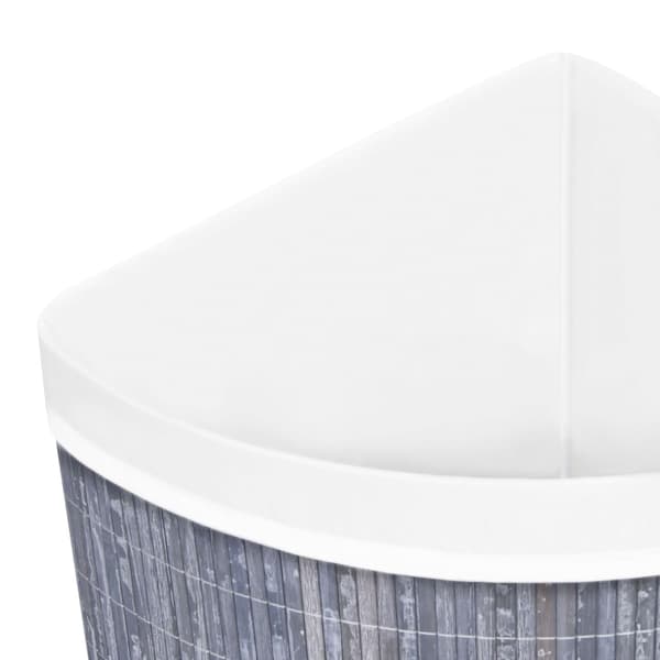 vidaXL Tvättkorg i bambu grå 60 l