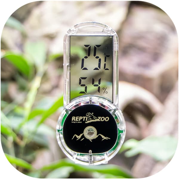 Repti-Zoo 4-siders termometer og hygrometer - LCD-termometer og hygrometer