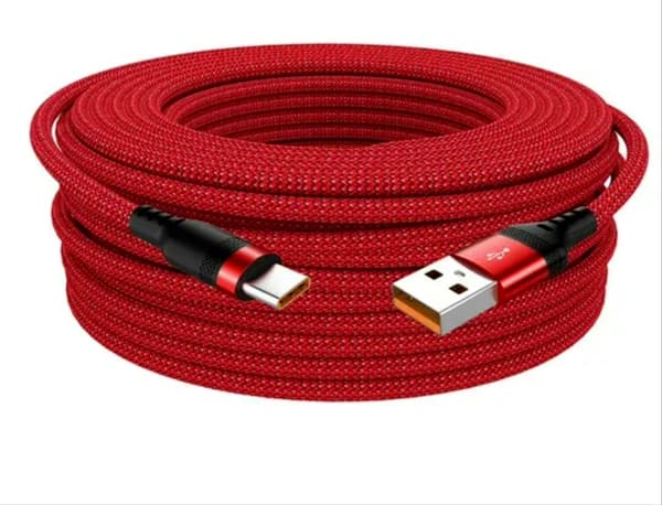 Stålgråt USB-C / USB-A-kabel 8m (8 meter) USB - USB C 6A