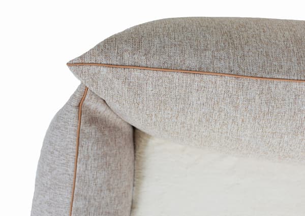 Rocky ortopædisk beige lang seng - 97 cm x 86 cm