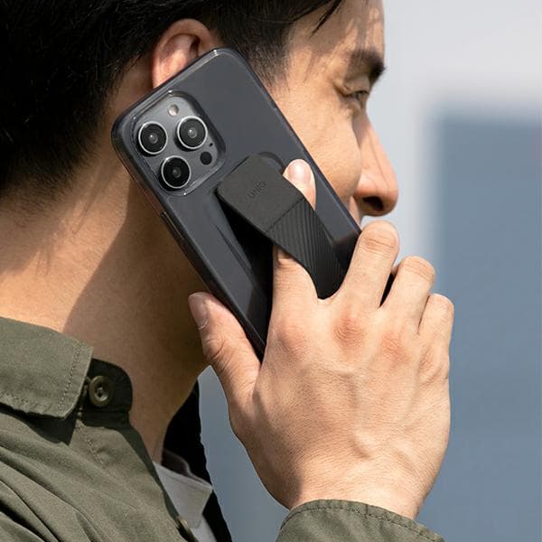 UNIQ Heldro Mount-cover med stativ til iPhone 14 Pro, grå