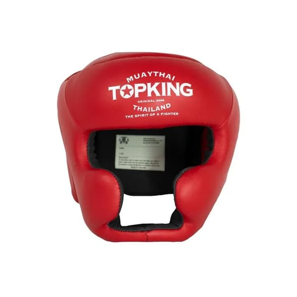 Top King Heltäckande Boxningshjälm Röd M