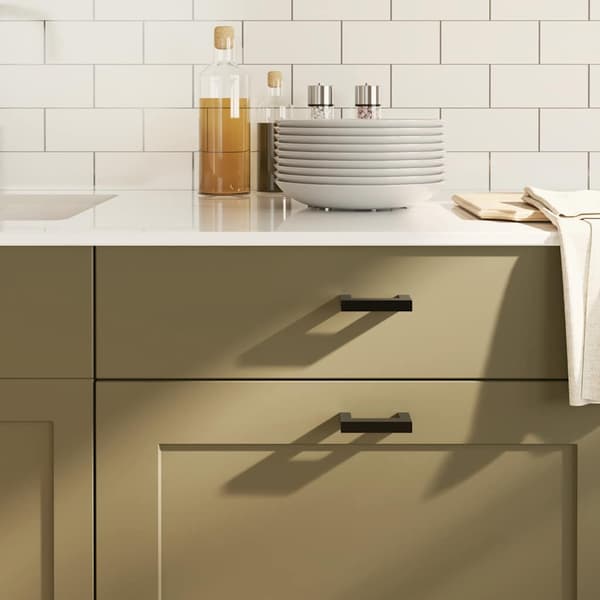 vidaXL skabsgreb 10 stk. sort 64 mm rustfrit stål
