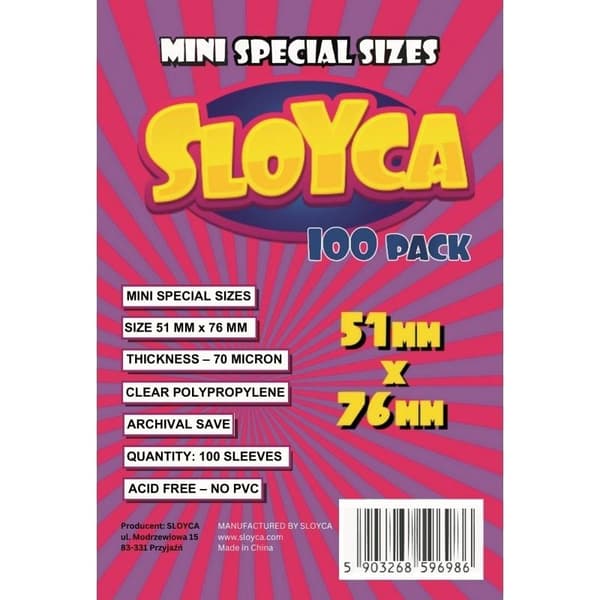 Mini specialhylsor 51x76mm (100 st) SLOYCA