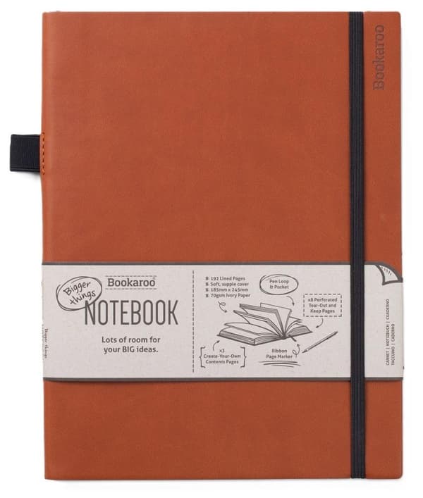 Bookaroo Notesbog Stor - Brun