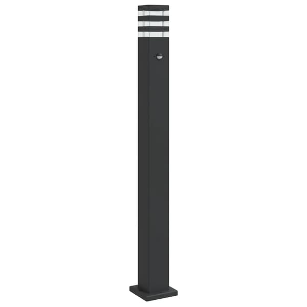 vidaXL udendørs gulvlampe med sensor, sort, 110 cm