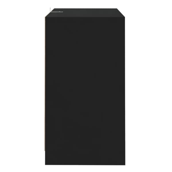 vidaXL kommode, sort, 70x41x75 cm, træbaseret materiale