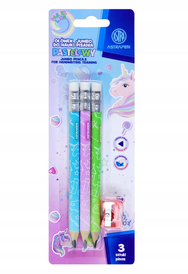 ASTRAKIDS UNIC HB jumbo triangulära grafitpennor