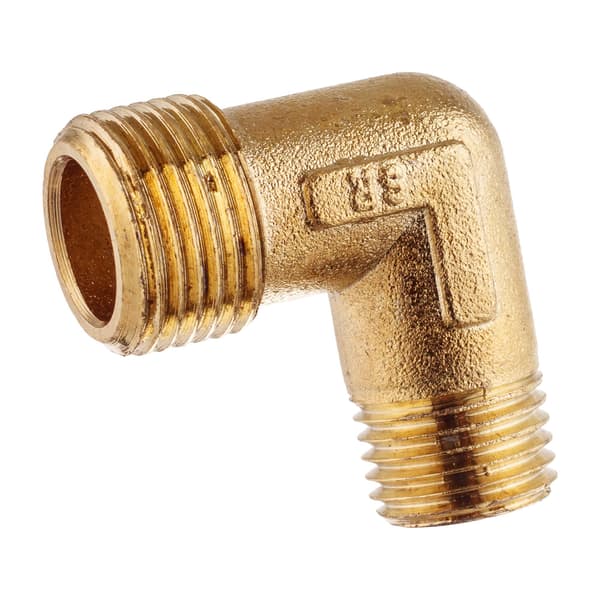 Messing 90° albueforbindelse 1/4" til 3/8" luftkompressorpumpecylinderfitting