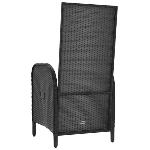 vidaXL havestole, sæt med 2, polyrattan, sort