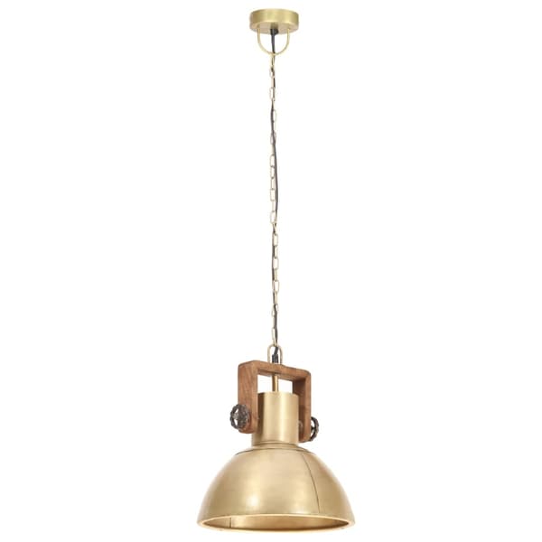 vidaXL industriel pendellampe, 25 W, messing, rund, 30 cm, E27