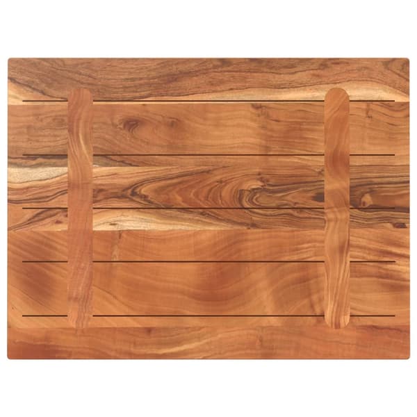 vidaXL bordplade 70x60x2,5 cm rektangulær massiv akacietræ