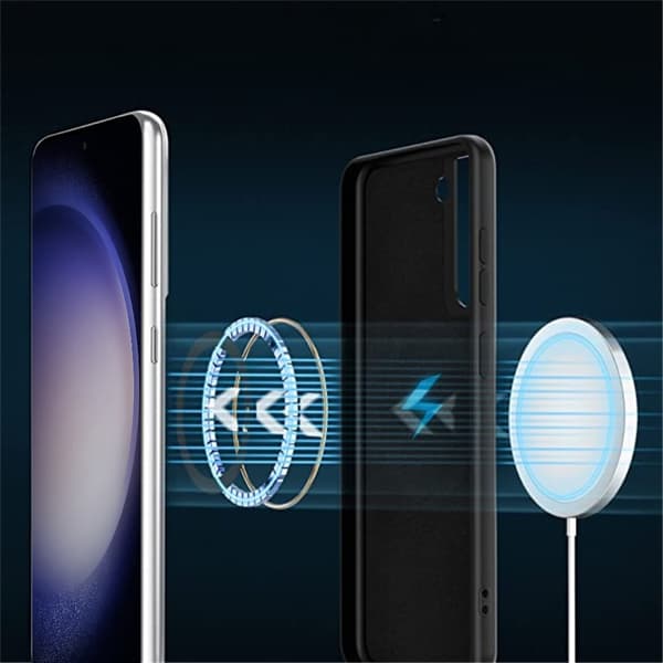 Etui til Samsung Galaxy S23, Silikone MagSafe, Sort