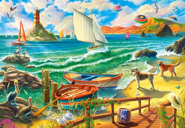 Pussel 1000 bitar C-104895-2 helg vid havet