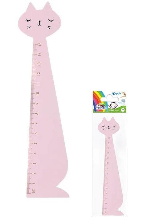 Trälinjal 15 cm rosa katt FIORELLO