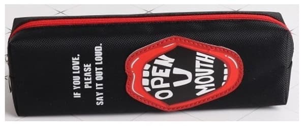 Litet pennfodral med rör Usta Open U mouth FRESH