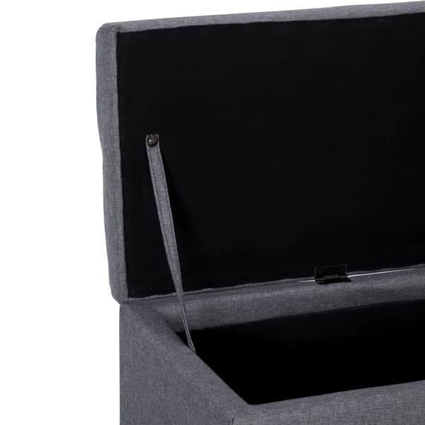 vidaXL Förvaringsbänk 116 cm ljusgrå polyester