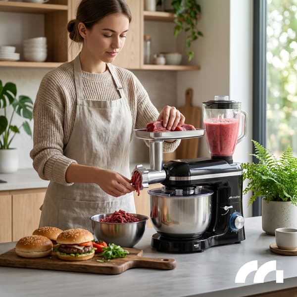 Planetarisk multifunktionel køkkenmaskine mixer blender 6,2L MaltecChef5000W-BL
