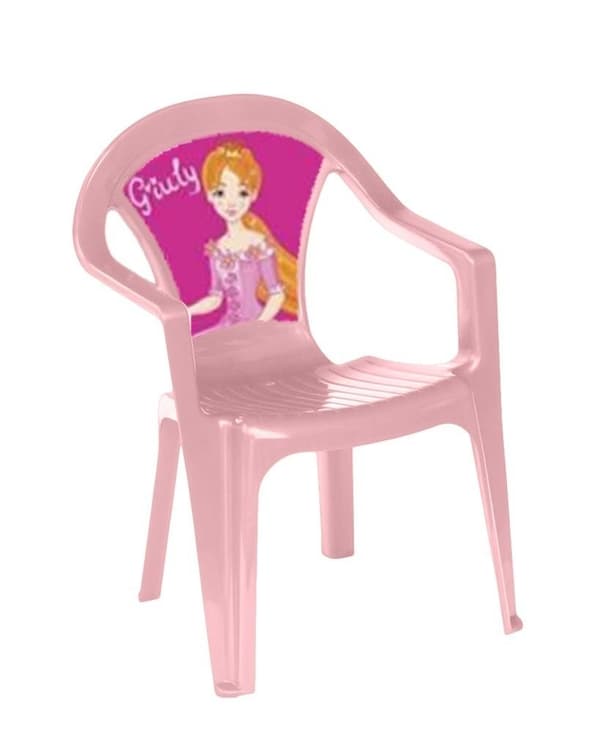 Plastikstol, pastelrosa