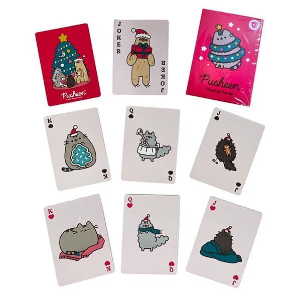 PKXPCARD15 Pusheen Julekat Spillekort