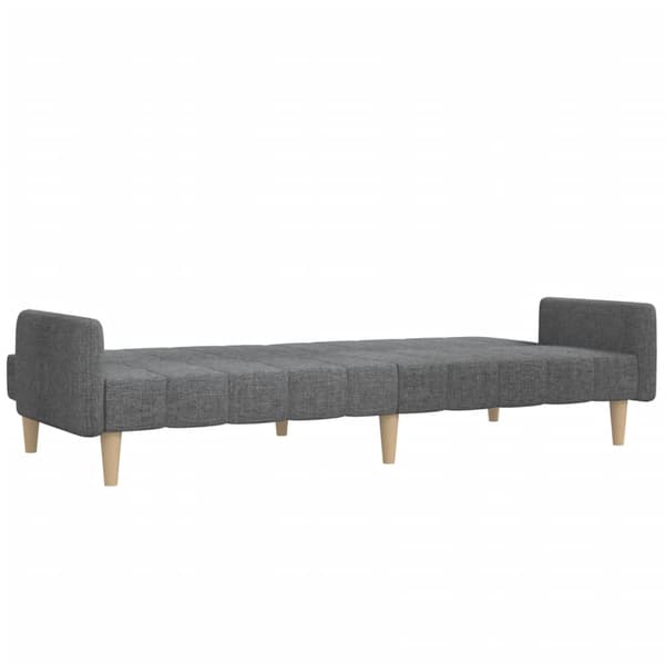 vidaXL 2-sits bäddsoffa, ljusgrå, klädd i tyg