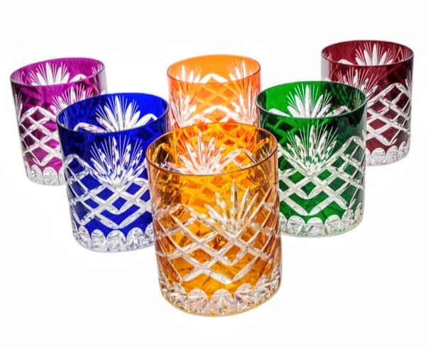 MaRika Farverige Krystal Whiskyglas 280ml Ananas
