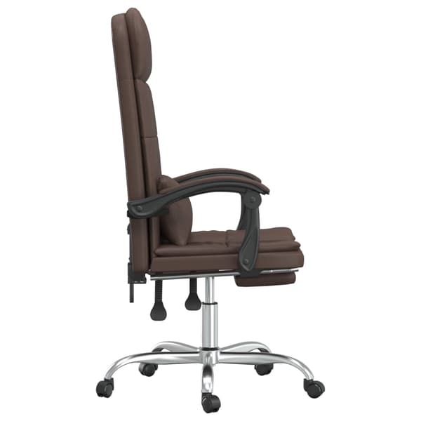 vidaXL Massagestol brun konstläder