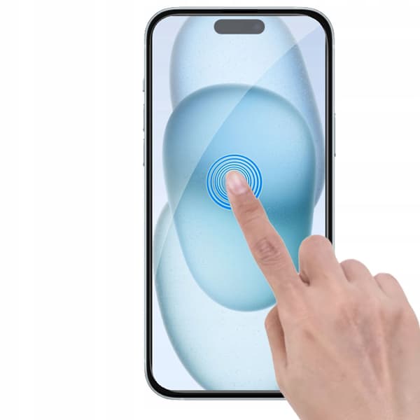 2x Härdat glas för Apple iPhone 15 Plus med helskärmstäckning, 5D-glas
