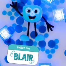Blair Water Glow Sensorisk Kub Set, Turkos, Glo Pals