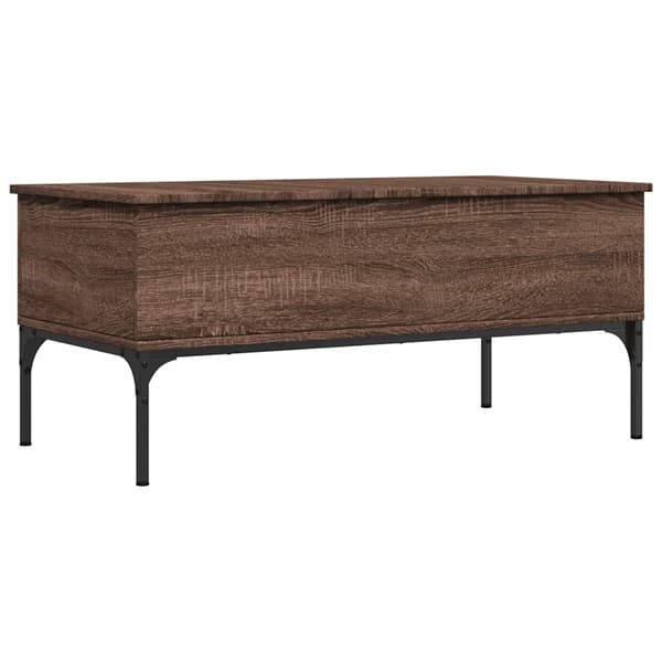 vidaXL sofabord brunt egetræ 100x50x45 cm