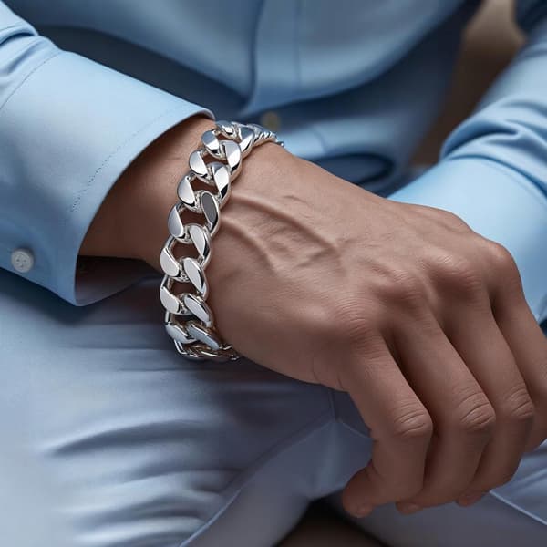 Herrarmband i 13mm silver 925, present