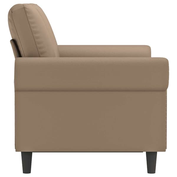 vidaXL 2-sitssoffa, Cappuccino, 120 cm, konstläder