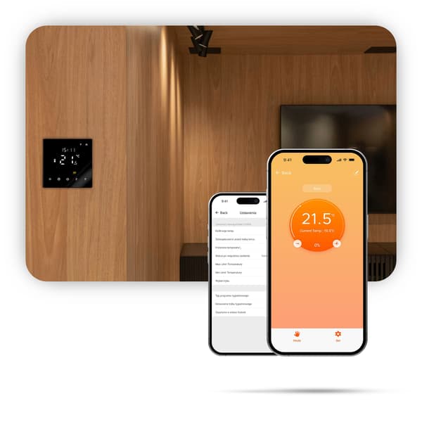 Tuya PRO3 WiFi-rumtermostat sort
