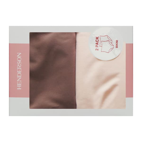 Henderson Hög Midja Mage 2-Pack Trosor | Brun, Beige L