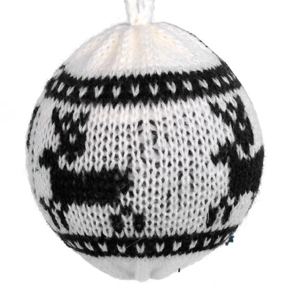 Juldekoration, ullhänge, MARINBLÅ BOLL, 8 cm