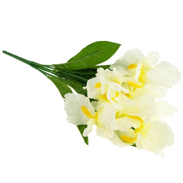 08357-B IRISBUKET KUNSTIG IRISBUKET HVID 7 STK. KUNSTIGE BLOMSTER IRIS