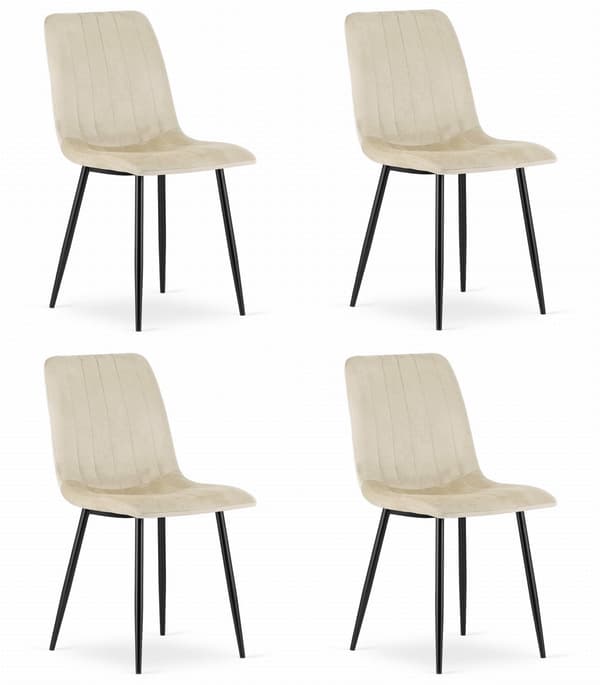 LAVA-tuoli - vaaleanbeige sametti x 4