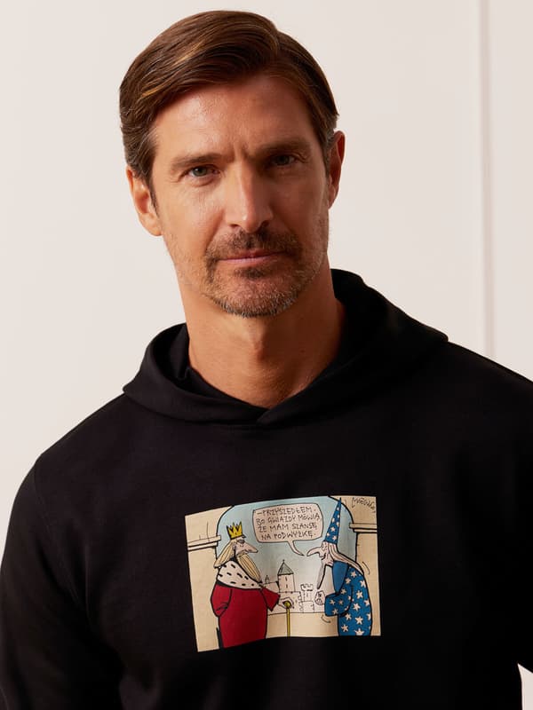 SORT MÆLKESWEATSHIRT M