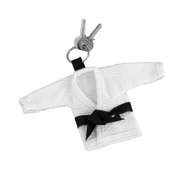 MMAniak Mini Kimono/GI Nyckelring Vit