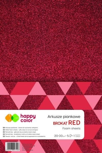 Kimallearkit A4 punainen 5 kpl HAPPY COLOR