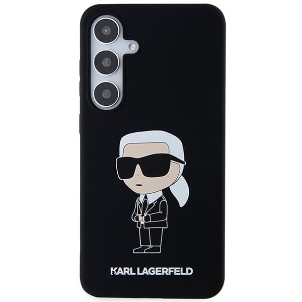 Karl Lagerfeld Silikone Ikonik Etui til Galaxy S24+, Sort