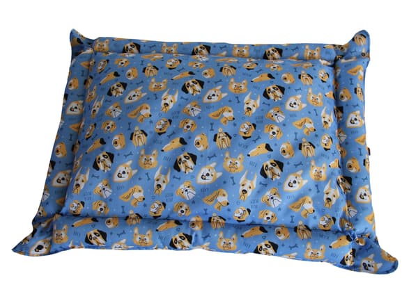 Basisseng - Blå Hunde L 55x55 cm