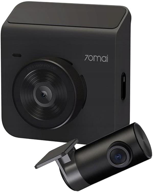 70mai A400 Dash Cam Grå + Backkamera RC09 (MIDRIVE A400 Grå + RC09)