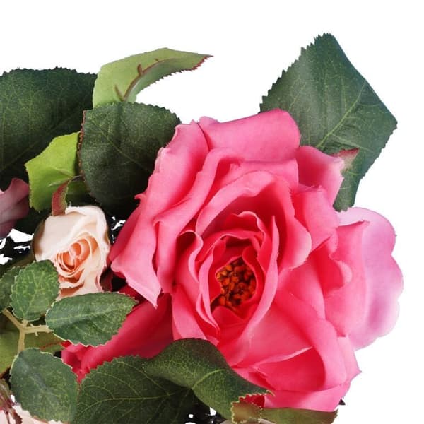 Romantisk krans med rosa roser, diameter 20 cm