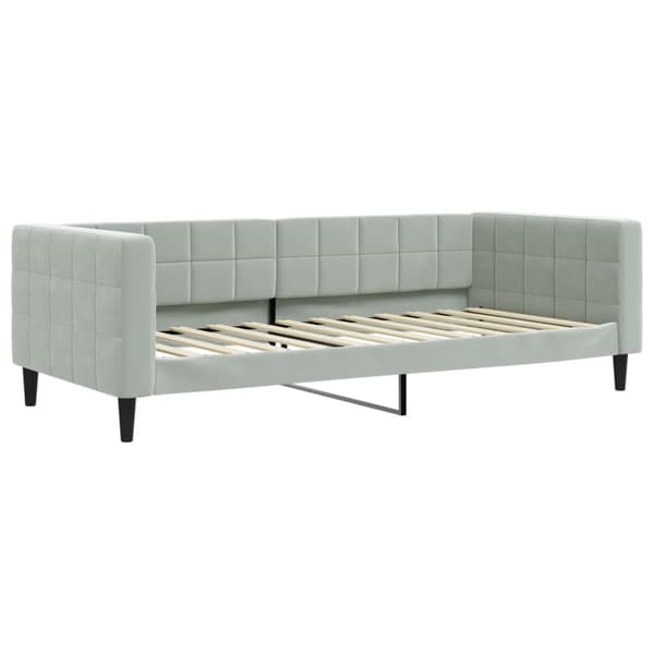 vidaXL Bäddsoffa ljusgrå 90x200 cm klädd i sammet