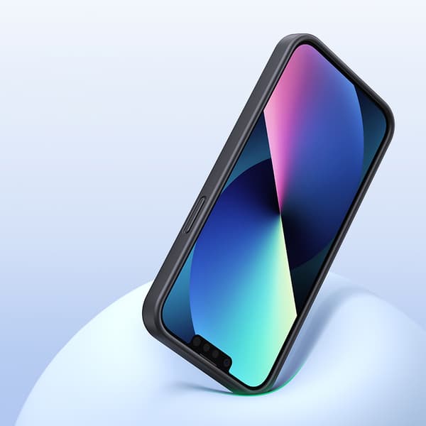 Flexibelt silikonfodral för iPhone 14 Plus Skyddsskal svart