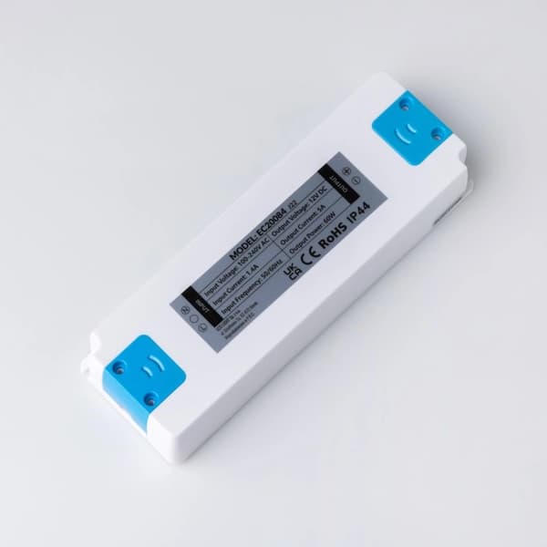 Möbel-LED-strömförsörjningstransformator IP44 12V 60W 5A Ecolight