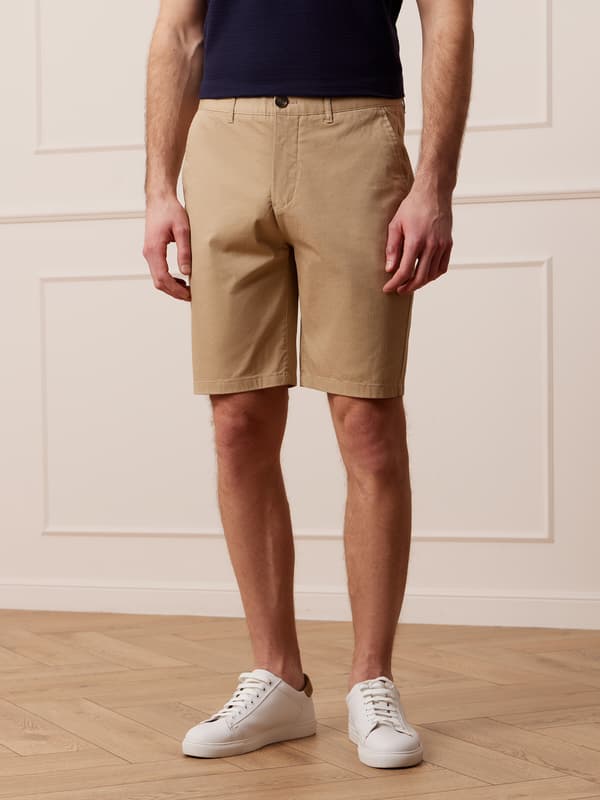 BEIGE MONKTON SHORTS 36