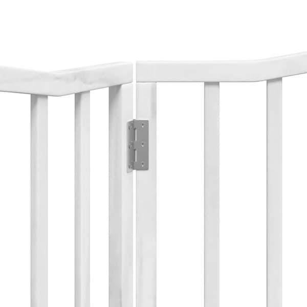 vidaXL foldbart sikkerhedsgitter til hunde, 2 paneler, hvid, 160 cm