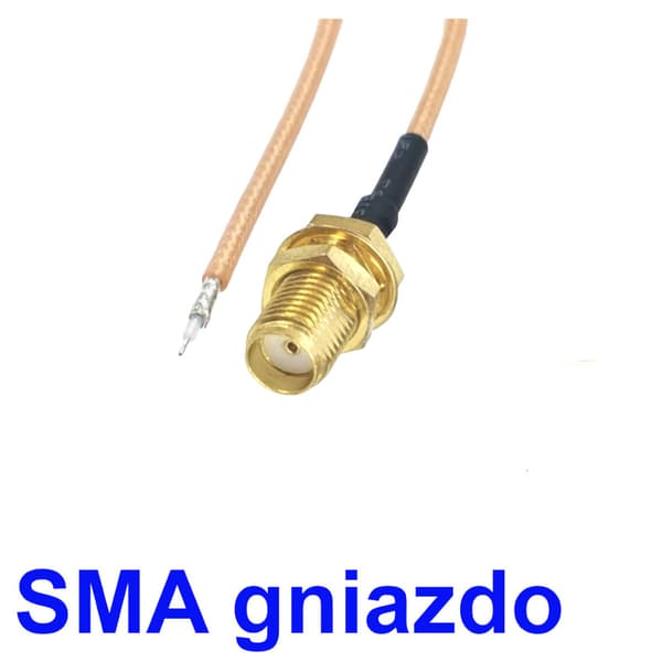 Pigtail SMA-fatning 10 cm RG178